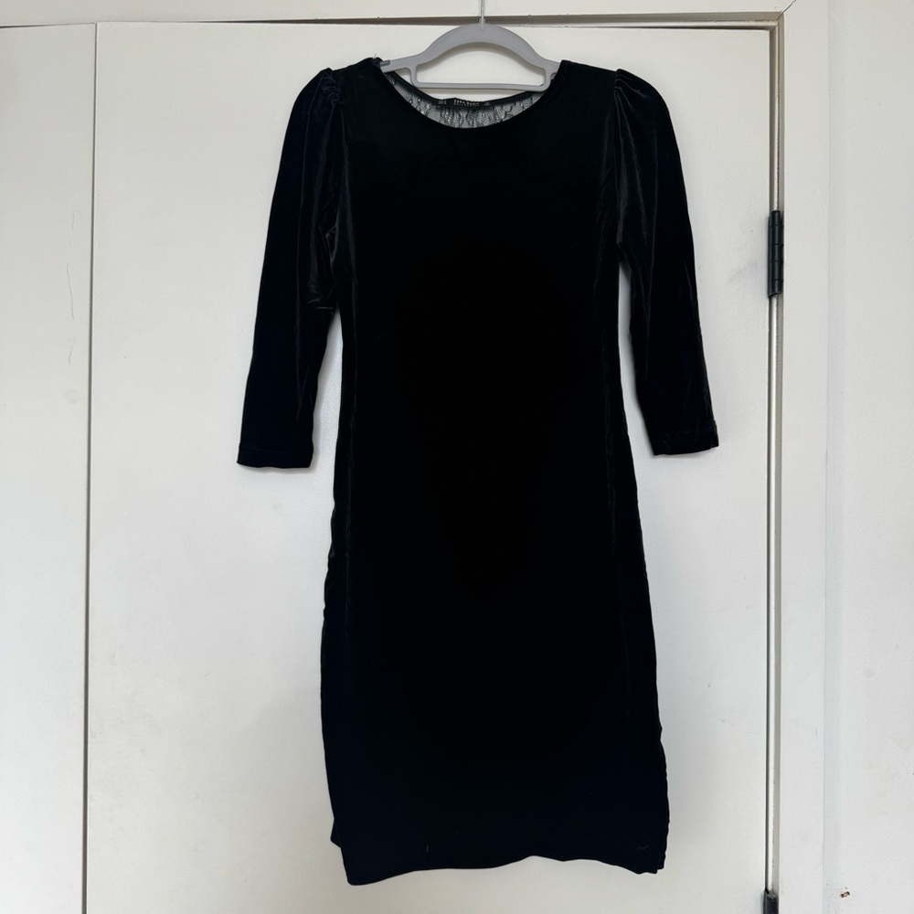 Zara velvet dress with lace back